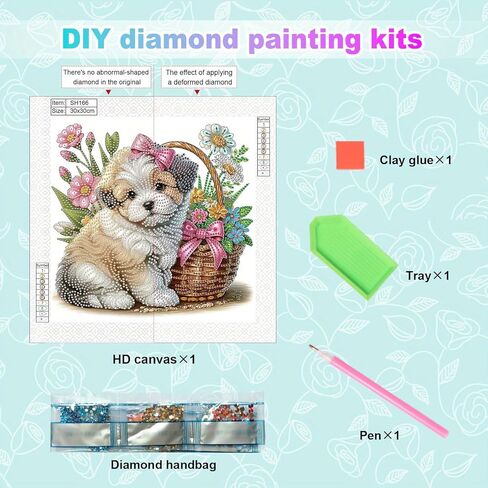 MVVMTOP Diamond Art Painting Kit, DIY 5D Diamond Art Painting Special Shape Drills Diamond Art Painting Mosaic Making Craft, Suitable for Home Wall Decor Art Handmade Gift in Kuwait
