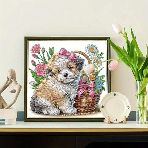 MVVMTOP Diamond Art Painting Kit, DIY 5D Diamond Art Painting Special Shape Drills Diamond Art Painting Mosaic Making Craft, Suitable for Home Wall Decor Art Handmade Gift in Kuwait