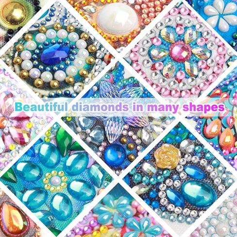 MVVMTOP Diamond Art Painting Kit, DIY 5D Diamond Art Painting Special Shape Drills Diamond Art Painting Mosaic Making Craft, Suitable for Home Wall Decor Art Handmade Gift in Kuwait