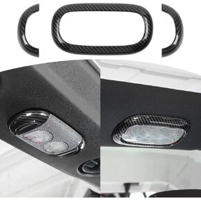 RT-TCZ for Wrangler JK Inner Dome Reading Light Trim Cover Frame for Jeep Wrangler JK JKU 2011-2017 Carbon Fiber Interior Accessories 3pcs
