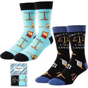 Zmart Lawyer Socks for Men Law Socks, Lawyer Gifts Law Enforcement Gifts Law Student Gifts Attorney Gifts Law School Graduation Gifts