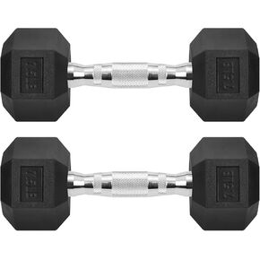 Hex Dumbbells Rubber Coated Cast Iron Hex Black Dumbbell Free Weights for Exercises in Kuwait