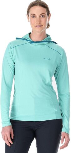 Rab Women's Force Hoody - Lightweight Long-Sleeve Hooded Baselayer Shirt for Hiking, Climbing, & Trail Running in Saudi Arabia