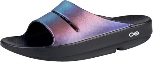 OOFOS Women's OOahh Luxe Slide Slipper, Frost, 6 in Saudi Arabia