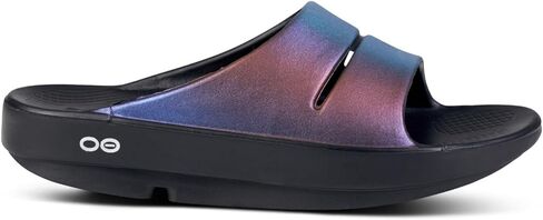 OOFOS Women's OOahh Luxe Slide Slipper, Frost, 6 in Saudi Arabia