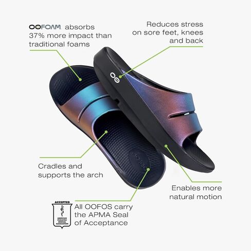 OOFOS Women's OOahh Luxe Slide Slipper, Frost, 6 in Saudi Arabia