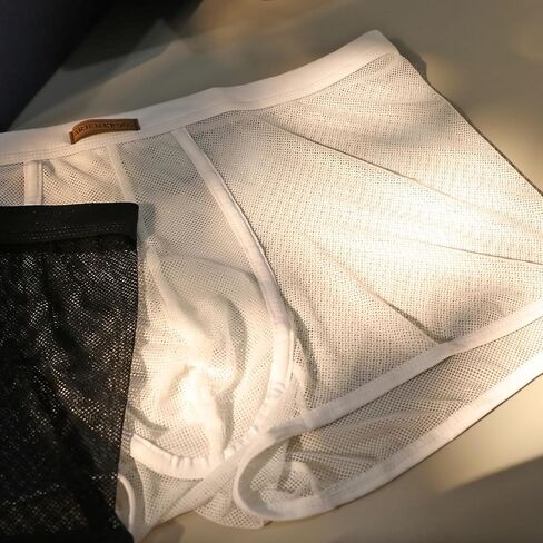 Arjen Kroos Men Sexy Mesh Boxer Briefs Low Rise Stretch Breathable Underwear Boxer in Kuwait