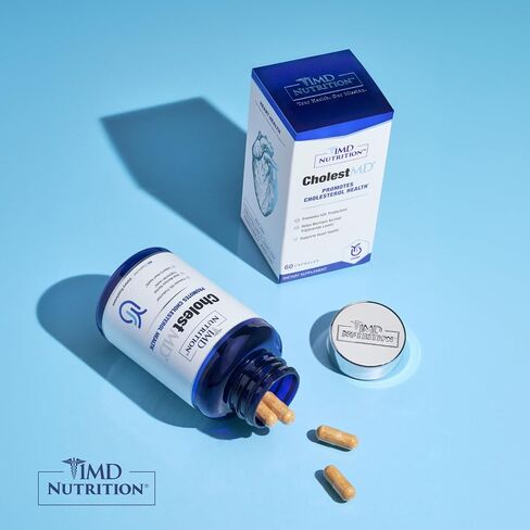 1MD Nutrition CholestMD مع مستخلص أوراق الزيتون، البرغفيت، النياسين، الثوم | 60 كبسولة in Kuwait