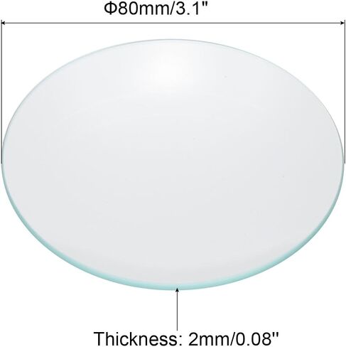 PATIKIL 80mm/3.1"Diameter Watch Glass, 4Pack High Transparent Smooth Edges Chamfered Arc Cover Lids for Beakers&Flasks, Evaporation Dish, Laboratory Supplies in Saudi Arabia