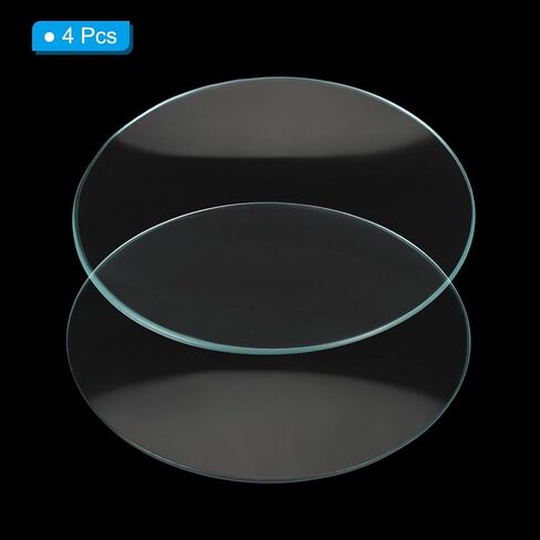 PATIKIL 80mm/3.1"Diameter Watch Glass, 4Pack High Transparent Smooth Edges Chamfered Arc Cover Lids for Beakers&Flasks, Evaporation Dish, Laboratory Supplies in Saudi Arabia