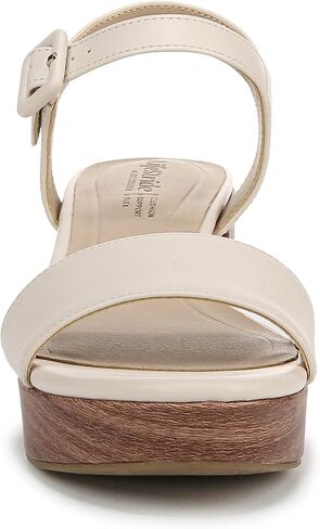 LifeStride Womens Rhythmn Platform Block Heel Sandals Platino Gold Metallic 7.5 M in Saudi Arabia