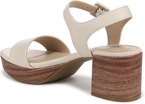 LifeStride Womens Rhythmn Platform Block Heel Sandals Platino Gold Metallic 7.5 M in Saudi Arabia