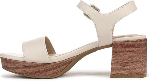 LifeStride Womens Rhythmn Platform Block Heel Sandals Platino Gold Metallic 7.5 M in Saudi Arabia