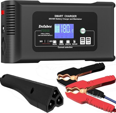 36 Volt Golf Cart Battery Charger, 36V18A and 48V13A Car Trickle Battery Charger, 18-Amp Smart Charger, Lithium LiFePO4, Lead-Acid AGM/Gel/SLA, EZGO, TXT, Car, Boat in Saudi Arabia