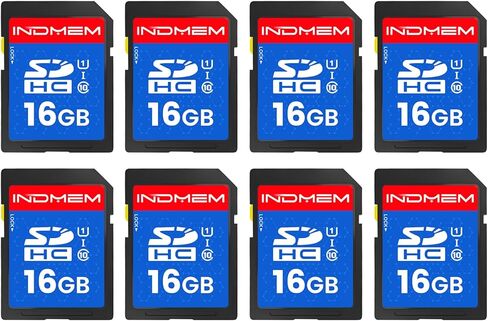 INDMEM SD Card 4GB, 8 Packs Class 4 4GB Flash Memory Card MLC Standard Secure Digital Cards Camera Card in Kuwait