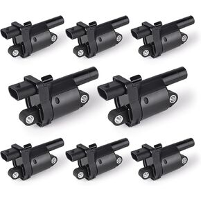 ENA Set of 8 Round Ignition Coil Pack for 5.3 V8 Compatible with Chevy GMC Silverado Suburban Tahoe Corvette Yukon Sierra Canyon Savana SS SSR 08 2009 2010 2011 2012 2013 2014 2015 2016 2017 for UF414