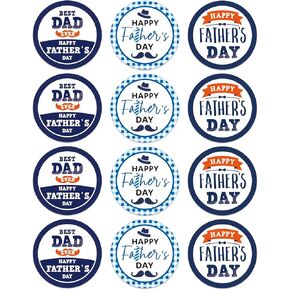 144PCS Happy Fathers Day Stickers Fathers Day Stickers Bulk Best Dad Stickers for Boxes Envelopes Cards Scrapbooking Fathers Day Gift Tags Stickers Labels for Party Favors Decorations