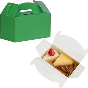 xiepipipaper Gable Boxes for Party Favor,Black Large Party Treat Boxes,36Pack(9.4 * 5 * 5"),Goodie Boxes, Gable Paper Gift Boxes with Handles,for Birthday Baby Shower Wedding Halloween Christmas.