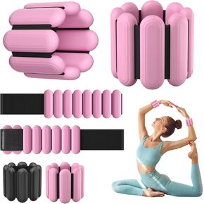 Wrist & Ankle Weights for Women, Wearable Strong Arm & Leg Weights Set of 2(1Lbs Each), Adjustable Ankle Weights for Walking, Yoga, Dance, Barre,Gym,Exercise,Pilates,Walking Running in Kuwait