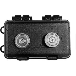 Magnetic Key Holder Under Car, Waterproof Magnetic Key Box, Hide a Key Outside with 2 Strong Magnets, Key Hider for Outdoor Travel, Magnetic Key Lock Box Under Car