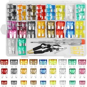 Mandark 306PCS Car Fuses Assortment Kit, Mixed Vehicle Blade Fuses - Standard & Mini & Low Profile Mini Fuse (2A 5A 7.5A 10A 15A 20A 25A 30A 35A), Replacement Fuses for RV, Truck, Auto