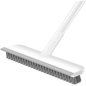 SetSail Floor Scrub Brush with Long Adjustable Handle Heavy-Duty Stiff Bristles Floor Scrubber 2-in-1 Deck Grout Brush for Cleaning Shower Bathroom, Tile, Carpet, Kitchen