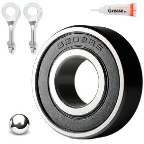 4 Racing Wheel Bearing w/ Grease for Coleman BT200X CT200U Trail CT200UEX, Baja Warrior 196CC MB165 MB200 Mini Bike, Front & Rear Wheels Bearings Replacement Parts, 6202RS (Pack of 4)