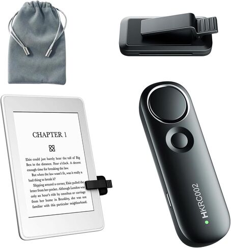 RF Remote Control Page Turner for Kindle iPad iPhone Android Phone/Tablet Reading eBooks Novels Comics, Photo Camera Recording Remote Triggers (White+Yellow) in Saudi Arabia