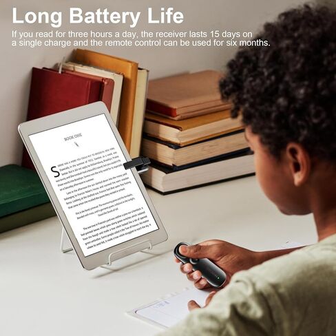 RF Remote Control Page Turner for Kindle iPad iPhone Android Phone/Tablet Reading eBooks Novels Comics, Photo Camera Recording Remote Triggers (White+Yellow) in Saudi Arabia