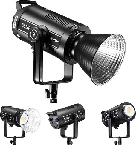 Godox SL-150WII SL150WII 5600K 150W High Power LED Studio Light, CRI96+ TLCI97+, Ultra Silent Fan with Bowens Mount for Studio,Shooting,Location,Interview Lighting in Saudi Arabia