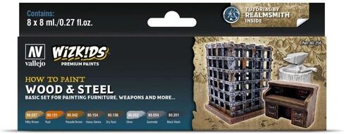 Vallejo VAL80258 Farb-Set, WizKids Arcane Elements, 8 x 8 ml Model Paint, Various, 8 ml (Pack of 8) in Saudi Arabia