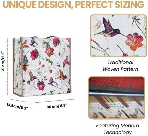 Signare Floral Shopping Tote Bag with Garden Flower Pattern in Kuwait