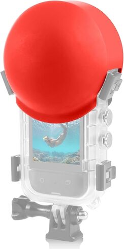 PULUZ Silicone Lens Cover for Insta360 X3 Invisible Dive Housing Case, Protective Lens Cap Flexible Lens Guard Protector Cover for Insta360 X4 Action Camera Diving Case Accessories White in Saudi Arabia