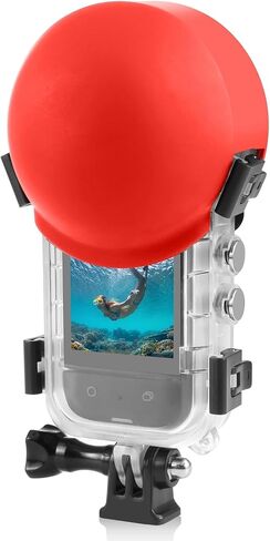 PULUZ Silicone Lens Cover for Insta360 X3 Invisible Dive Housing Case, Protective Lens Cap Flexible Lens Guard Protector Cover for Insta360 X4 Action Camera Diving Case Accessories White in Saudi Arabia