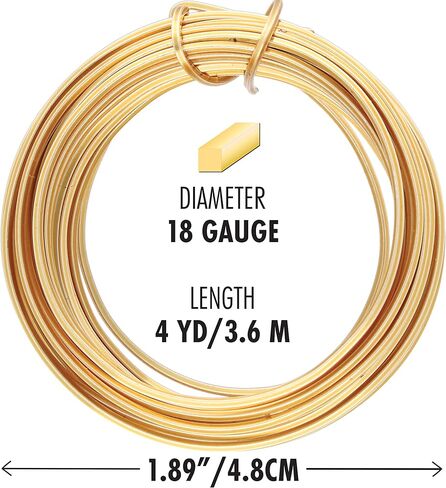 The Beadsmith Square Craft Wire - Wire Elements - Soft Temper - 21 Gauge, 7 Yard Coil - Copper Color - Beading Wire Used for Jewelry Making, Wire Wrapping, and Other DIY Arts & Crafts in Saudi Arabia