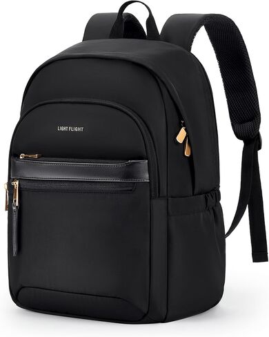 LIGHT FLIGHT Laptop Backpack for Women fits 15.6'' Computer Backpack with USB Charging Port, for Daypack Work College Business Travel,Black in Kuwait