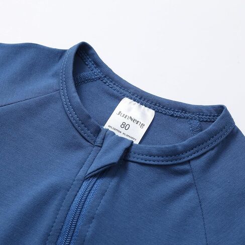 JunNeng Baby Boy Girl 2 Pack Short Sleeve Zipper Rompers Infant Cotton 2-way Zippers Comfy Summer Jumpsuit in Kuwait