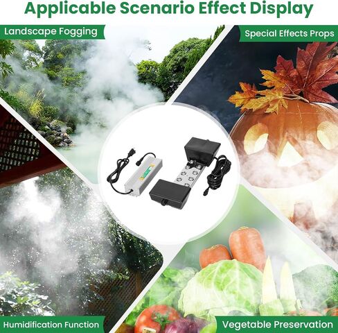 Ultrasonic Mist Maker 6 Head,Add Replacement Atomizer Heads,250W Power Water Proof Ultrasonic Mister,Ultrasonic Fog Humidifier with Float,for Vegetable Preservation,Landscape, Halloween,etc in Kuwait