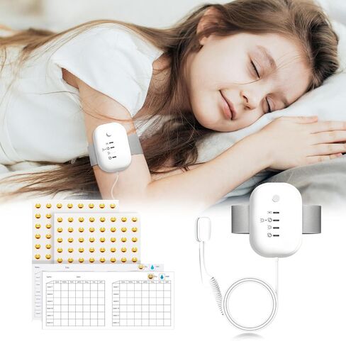 Bed Wetting Alarm for Boys and Girls - USB Rechargeable, Bedwetting Alarm with High Sensitivity Sensor, Loud Sound and Strong Vibration, Proven Solution for Bedwetters in Saudi Arabia