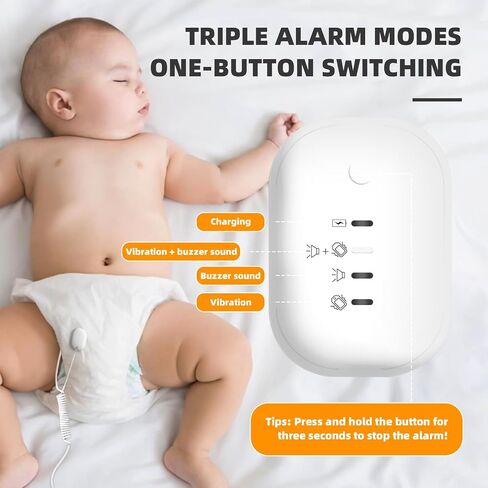 Bed Wetting Alarm for Boys and Girls - USB Rechargeable, Bedwetting Alarm with High Sensitivity Sensor, Loud Sound and Strong Vibration, Proven Solution for Bedwetters in Saudi Arabia