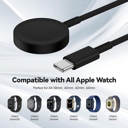 for Apple Watch Charger Cable USB C, [MFi Certified] Magnetic for iWatch Charger Cable Fast Charging for Watch Series Ultra 9 8 7 6 5 4 3 SE & iPhone 14/13, Type C 2-in-1 Cord for iPhone & Watch-6ft in Saudi Arabia