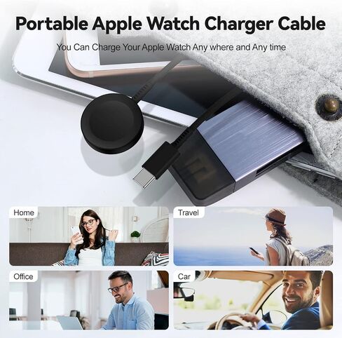 for Apple Watch Charger Cable USB C, [MFi Certified] Magnetic for iWatch Charger Cable Fast Charging for Watch Series Ultra 9 8 7 6 5 4 3 SE & iPhone 14/13, Type C 2-in-1 Cord for iPhone & Watch-6ft in Saudi Arabia