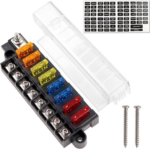 4-Way Blade Fuse Box with Cover 5045 ST Blade Fuse Block Compact 4 Circuit ATO Blade Fuse Box Block Holder for Car Boat in Saudi Arabia