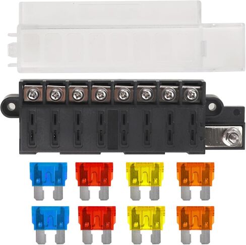 4-Way Blade Fuse Box with Cover 5045 ST Blade Fuse Block Compact 4 Circuit ATO Blade Fuse Box Block Holder for Car Boat in Saudi Arabia