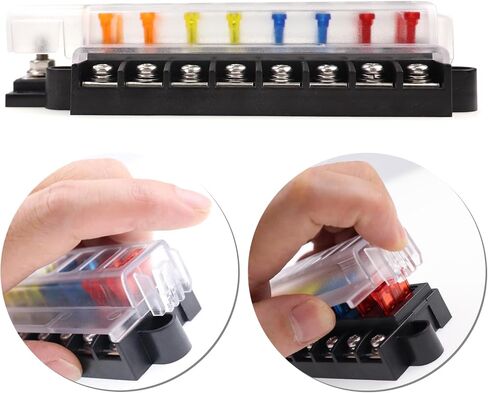 4-Way Blade Fuse Box with Cover 5045 ST Blade Fuse Block Compact 4 Circuit ATO Blade Fuse Box Block Holder for Car Boat in Saudi Arabia