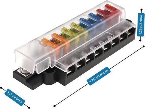 4-Way Blade Fuse Box with Cover 5045 ST Blade Fuse Block Compact 4 Circuit ATO Blade Fuse Box Block Holder for Car Boat in Saudi Arabia