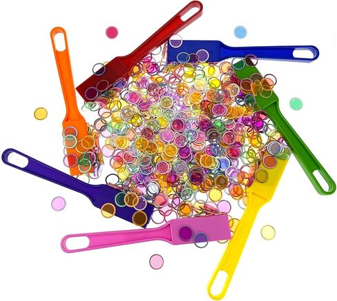 Magnetic Wands and Bingo Chips Game Tokens Educational STEM Kits for Learning, Sensory Bins, Science, Counting & Sorting 5-Pack & 500 Metal Chips in Saudi Arabia