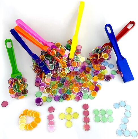 Magnetic Wands and Bingo Chips Game Tokens Educational STEM Kits for Learning, Sensory Bins, Science, Counting & Sorting 5-Pack & 500 Metal Chips in Saudi Arabia