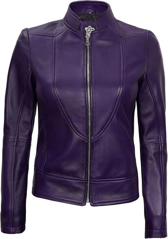 Decrum Women Leather Jacket - Real Lambskin Leather Jackets For Women in Kuwait