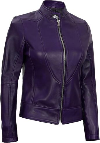 Decrum Women Leather Jacket - Real Lambskin Leather Jackets For Women in Kuwait